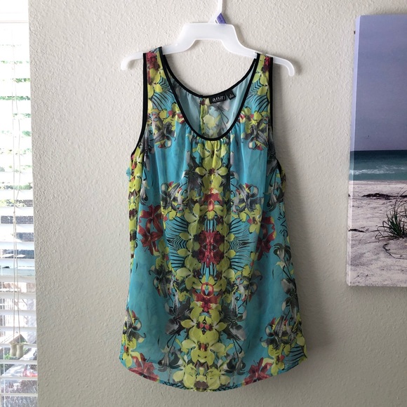 a.n.a Tops - *Final Price* Ana 1X Floral Chiffon Summer Top